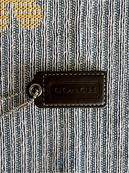 Coach Accessories - COACH Dark Brown Leather Hang Tag